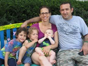 Paz Goldschmidt and her family (Ido, Noam, Yoav, Paz and Amir) Aug. 1, 2011.