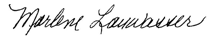 Marlene's signature