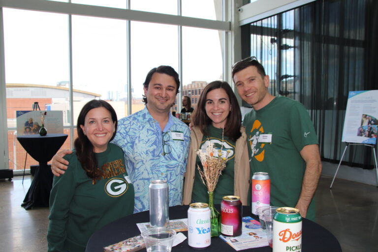 Crowd of people walking.