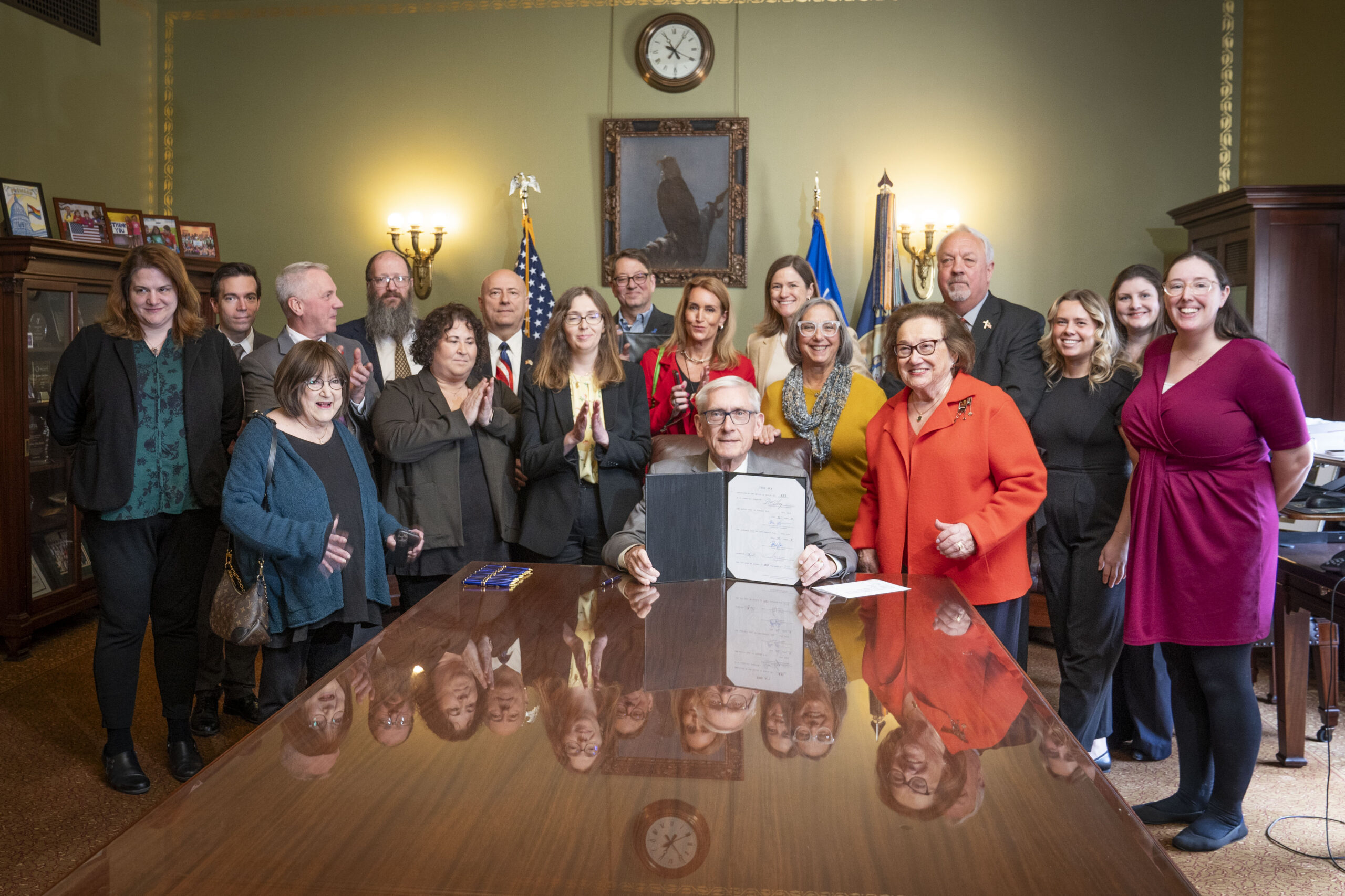 WI Governor Tony Evers signing Holocaust Education bill
