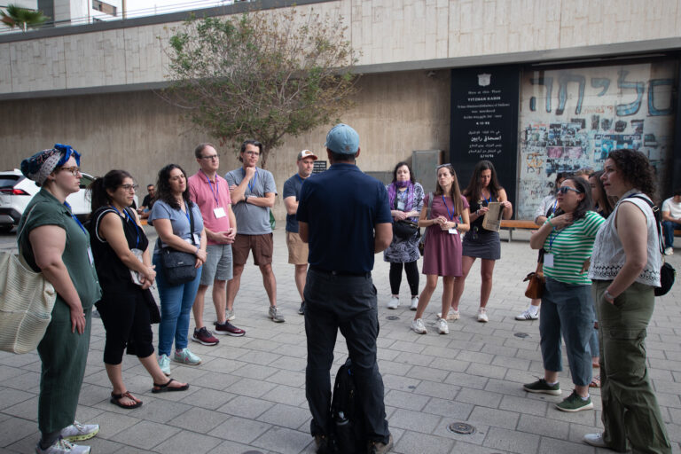 group of young adults on a city tour