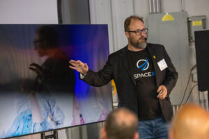 man giving a presentation