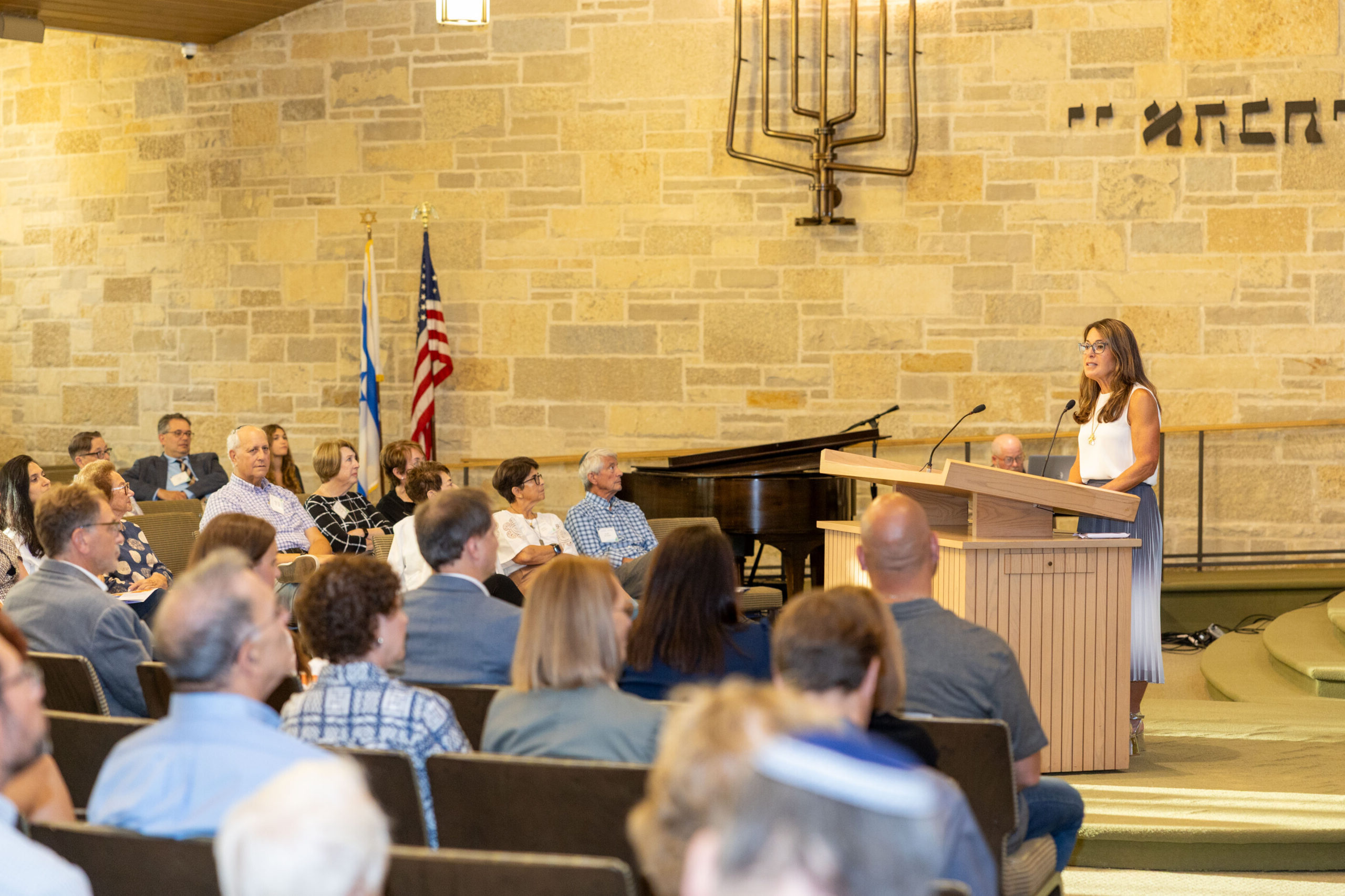 MJF Board Chair addressing a crowd