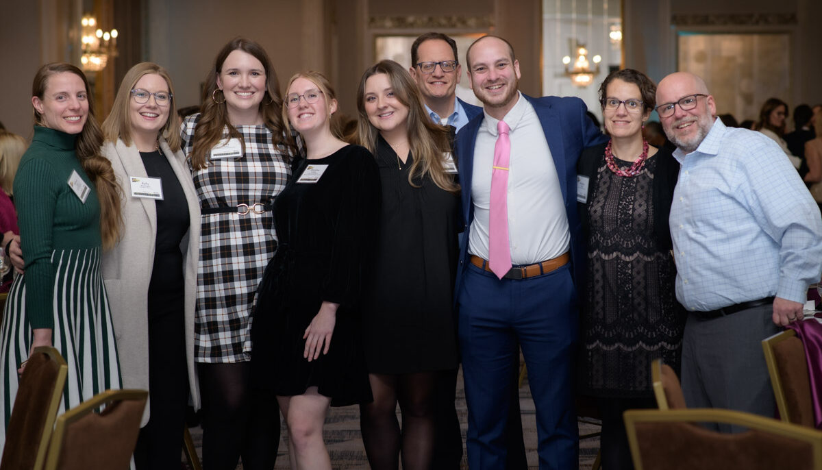 A group of staff at an event