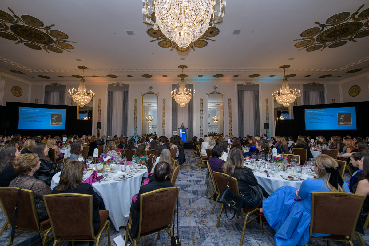 ballroom of guests at an event